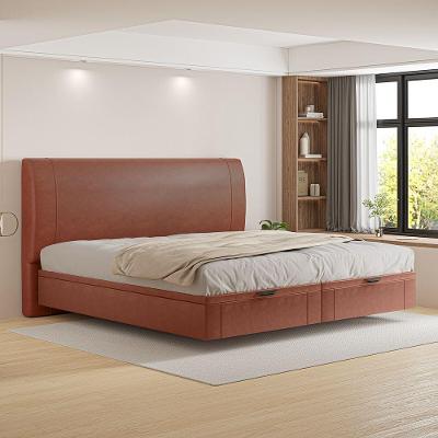 Cama Baú Flutuante Space King Size Couro Ecológico Pu - Skybox Cor Pu Telha