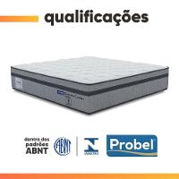 Colchão Casal Probel Molas Ensacadas Euro In 138x188x30cm Guarda Costas Stone Branco-cinza Branco - Cinza - 5