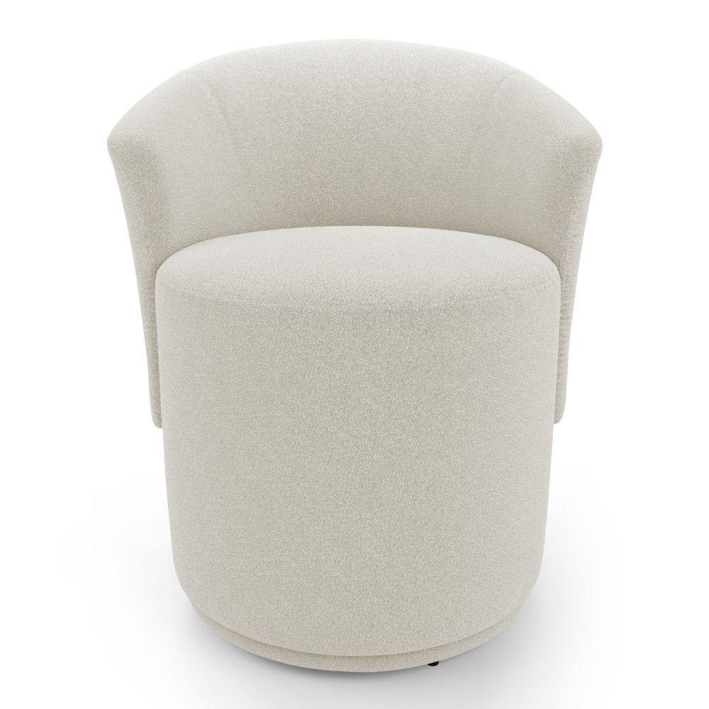 Kit 02 Poltronas Orgânicas Living Mavi Fixa Bouclê Creme - Abmaza - 5