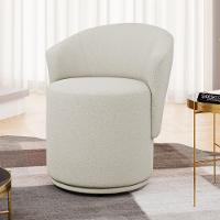 Kit 02 Poltronas Orgânicas Living Mavi Fixa Bouclê Creme - Abmaza - 2