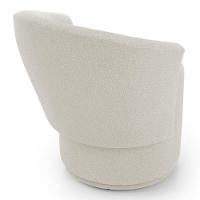 Kit 02 Poltronas Orgânicas Living Mavi Fixa Bouclê Creme - Abmaza - 6