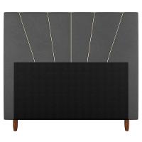 Cabeceira Cama Box Casal King Size Dallas 195cm Linho Cinza - Abmaza - 5
