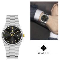 Relógio De Pulso Esportivo Aço Inoxidável Automatico Casual Preto Dourado - 2