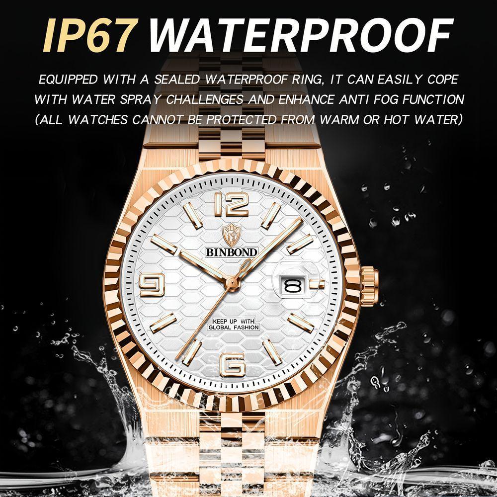 Relógio Binbond , à Prova D'água, Funcionalidade Luminosa Branco - 2