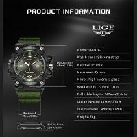 Relógio Lige Masculino Moderno Luminoso Analógico-digita Verde - 3