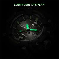 Relógio Lige Masculino Moderno Luminoso Analógico-digita Verde - 5