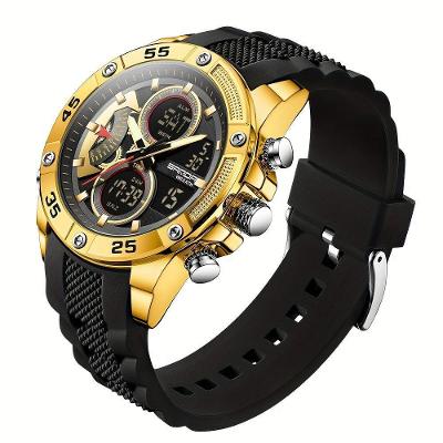 Relógios Em Design De Moda Casuais Da Marca Que São à Prova De água Preto Dourado