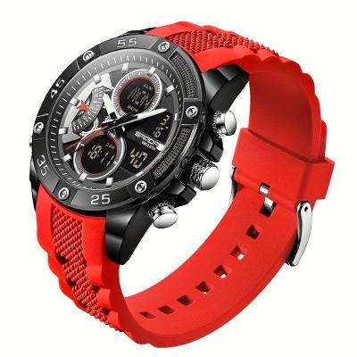 Relógios Em Design De Moda Casuais Da Marca Que São à Prova De água Preto Vermelho