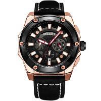 Relógio Masculino Casual Esportivo De Quartzo Com Cronógrafo Impermeavel Preto Rose - 1