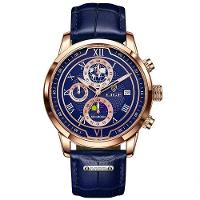 Relógio Masculino De Negócios Quartzo Esportivo à Prova D 'água Azul - 1