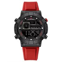 Relógio Masculino Digital Data Exibição Quartzo à Prova D´agua Esportivo Militar Vermelho - 1