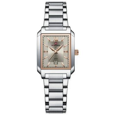 Relógio De Pulso Feminino Pulseira Aço Inoxidável Casual 30m à Prova D´agua Cinza Prata