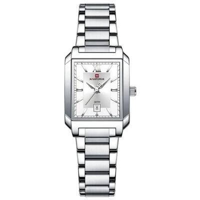 Relógio De Pulso Feminino Pulseira Aço Inoxidável Casual 30m à Prova D´agua Branco