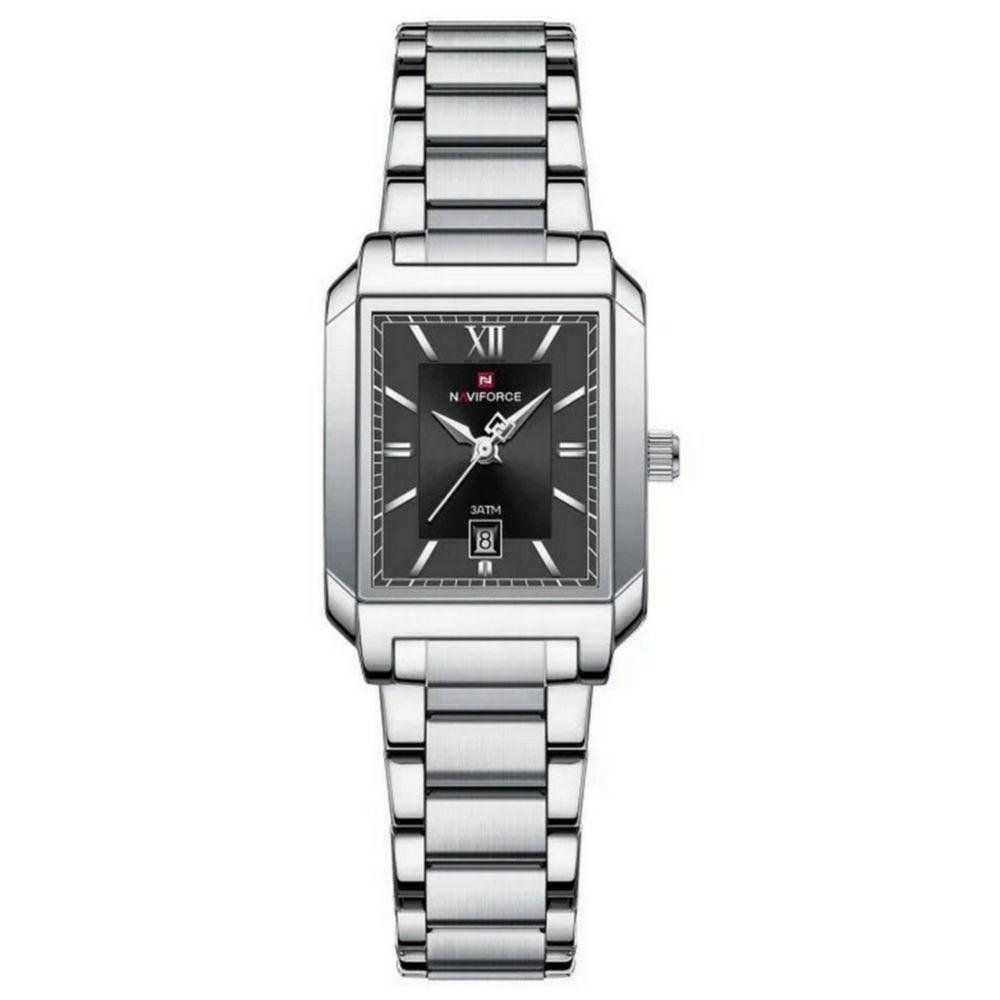 Relógio De Pulso Feminino Pulseira Aço Inoxidável Casual 30m à Prova D´agua Prata - 1