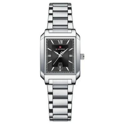 Relógio De Pulso Feminino Pulseira Aço Inoxidável Casual 30m à Prova D´agua Prata