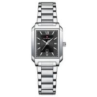 Relógio De Pulso Feminino Pulseira Aço Inoxidável Casual 30m à Prova D´agua Prata - 1