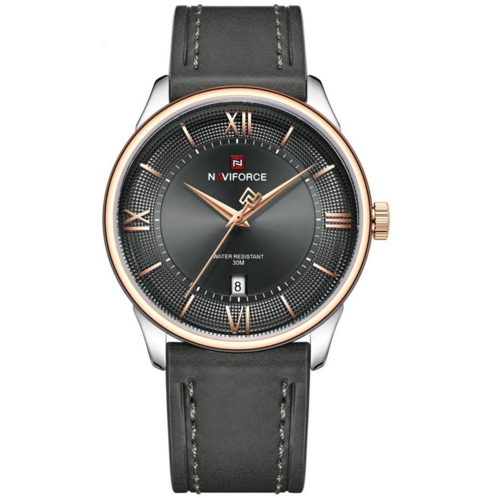 Relógio Masculino Design Simples Casual Esportivo à Prova D água Preto Dourado - 1