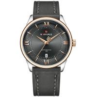 Relógio Masculino Design Simples Casual Esportivo à Prova D água Preto Dourado - 1