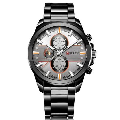 Relógio Masculino De Aço Inoxidavel à Prova D´agua De Quartzo Analógico Cinza Preto