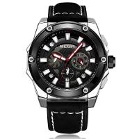 Relógio Masculino Casual Esportivo De Quartzo Com Cronógrafo Impermeavel Preto - 1