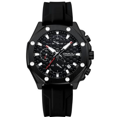 Relógio Masculino Esportivo Multifuncional Com Cronógrafo De Quartzo Impermeavel Preto