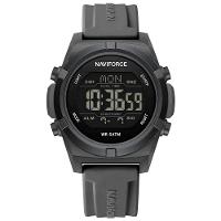 Relógio Masculino Quartzo Esportivo 50m A Prova D´agua Lcd Dupla Exibição Grafite - 1