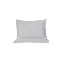 Cobre Leito Branco + Kit Peseira Matelado Copacabana Percal 300 Fios King 08 Peças 100% Poliéster - Branco-cinza