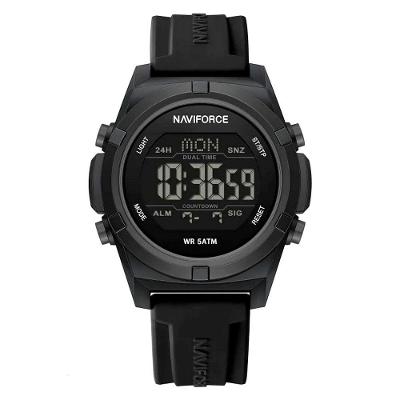 Relógio Masculino Quartzo Esportivo 50m A Prova D´agua Lcd Dupla Exibição Preto