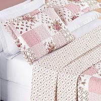 Colcha + Jogo De Cama Bouti Estampado Queen 07 Peças 100% Poliéster - Rosa Matura - 6