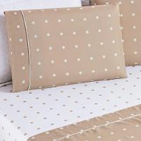 Cobre Leito + Jogo De Cama King + Jogo De Banho Petit Poá 12 Peças 100% Poliéster - Caqui - 10