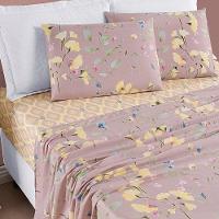 Colcha + Jogo De Cama Bouti Estampado King 07 Peças 100% Poliéster - Lavanda - 8