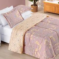 Edredom 2,40m X 2,20m + Jogo De Cama Dupla Face Bouti Queen 07 Peças 100% Poliéster - Lavanda - 6