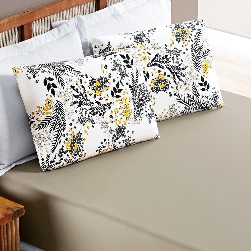 Edredom 2,60m X 2,40m + Jogo De Cama Malha Quality King 04 Peças 100% Algodão - Blossom - 5