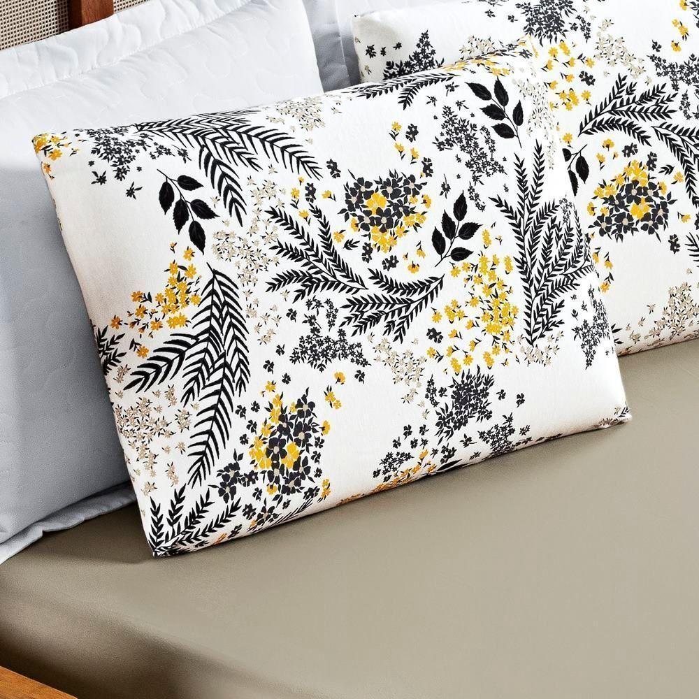 Edredom 2,60m X 2,40m + Jogo De Cama Malha Quality King 04 Peças 100% Algodão - Blossom - 6