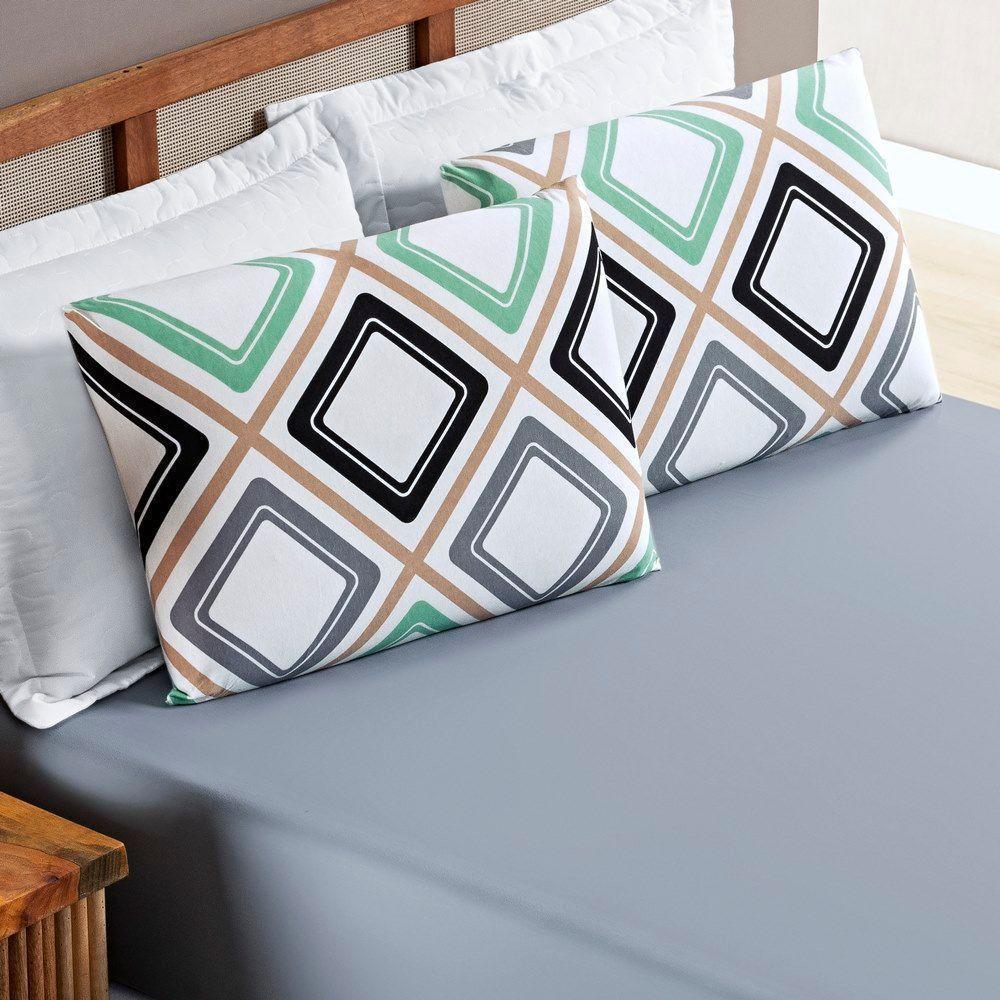 Edredom 2,60m X 2,40m + Jogo De Cama Malha Quality King 04 Peças 100% Algodão - Harmony - 5