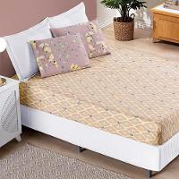 Edredom 2,40m X 2,20m + Jogo De Cama Casal Padrão Bouti 06 Peças 100% Poliéster - Lavanda - 7