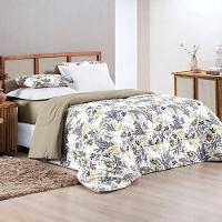 Edredom 2,60m X 2,40m + Jogo De Cama Malha Quality King 04 Peças 100% Algodão - Blossom - 2