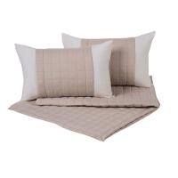 Cobre Leito Branco + Kit Peseira Matelado Copacabana Percal 300 Fios Queen 08 Peças 100% Poliéster - Branco-cáqui - 6