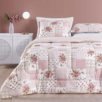 Edredom 2,40m X 2,20m + Jogo De Cama Dupla Face Estampado Bouti Casal 07 Peças 100% Poliéster - Rosa Matura - 5