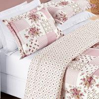 Edredom 2,40m X 2,20m + Jogo De Cama Bouti Estampado Queen 06 Peças 100% Poliéster - Rosa Matura - 3