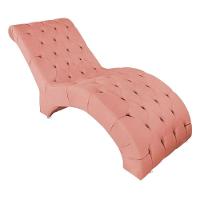 Recamier Divã Espreguiçadeira Para Sala E Cliníca Estética Antonella Veludo Cor:coral - 1