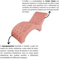 Recamier Divã Espreguiçadeira Para Sala E Cliníca Estética Antonella Veludo Cor:coral - 3