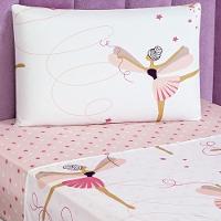 Kit Colcha + Jogo De Cama Bouti Kids Solteiro Infantil 5 Peças 100% Poliéster - Bailarina - 5