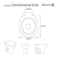 Tampa De Vaso Antimicrobiano Convencional Branco Para Bacia Elizabeth - 3