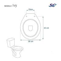 Assento Sanitario Antimicrobiano Ivy Branco Para Vaso Santa Clara