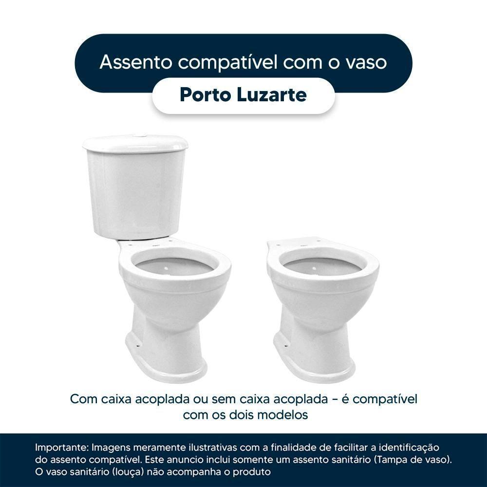Tampa De Vaso Antimicrobiano Porto Branco Para Bacia Luzarte - 4