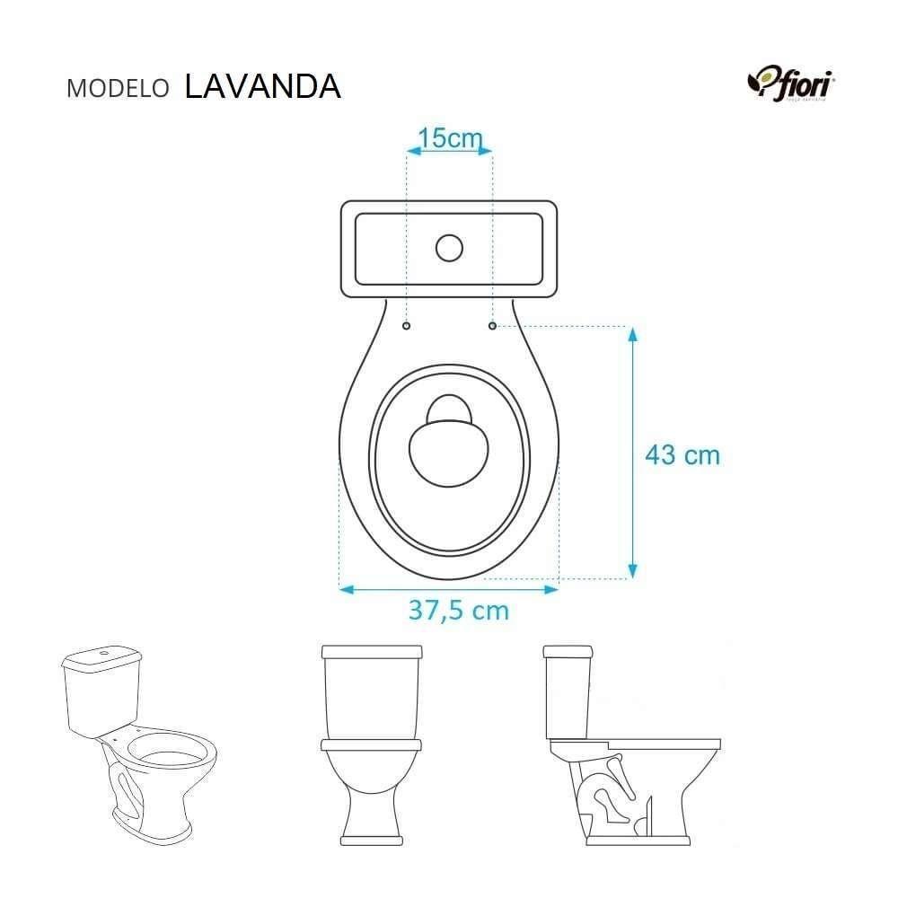Tampa De Vaso Antimicrobiano Lavanda Branco Para Bacia Fiori - 3