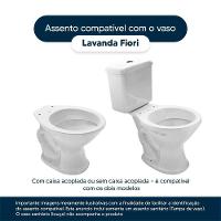 Tampa De Vaso Antimicrobiano Lavanda Branco Para Bacia Fiori