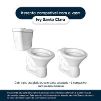 Tampa De Vaso Antimicrobiano Ivy Branco Para Bacia Santa Clara