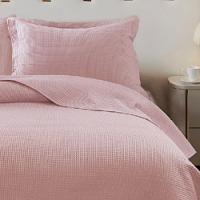 Kit Cobre Leito Colcha Afeto Casal 3 Peças Percal 300 Fios Peletizado - Malva - 100% Poliéster - 2